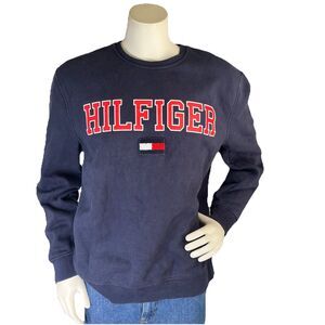 Vintage Tommy Hilfiger Tommy Jeans Crewneck Sweatshirt Navy Unisex Adult XL